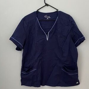 Dark Blue Scrub Top